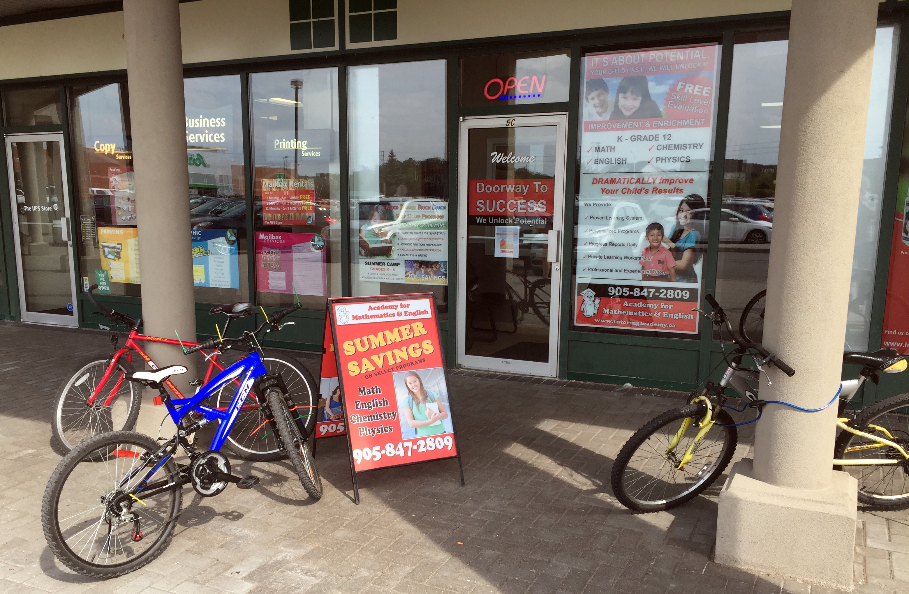 Bicycles in front of Glen Abbey Oakville