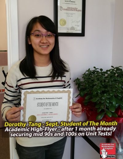 Dorothy - Student of the Month