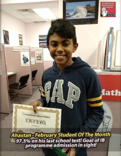 Ahastan - Student of the Month