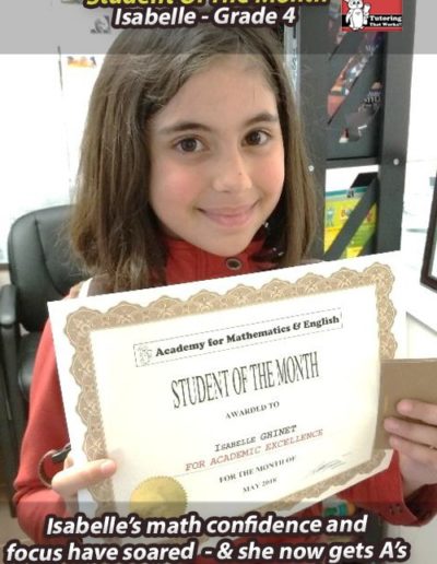Isabelle - Student of the Month