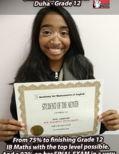 Duha - Student of the Month