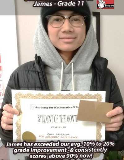 James - Student of the Month