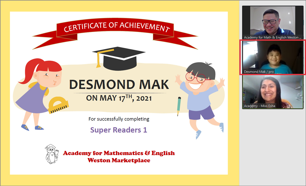 Weston Martketplace Super Readers Grad - Desmond