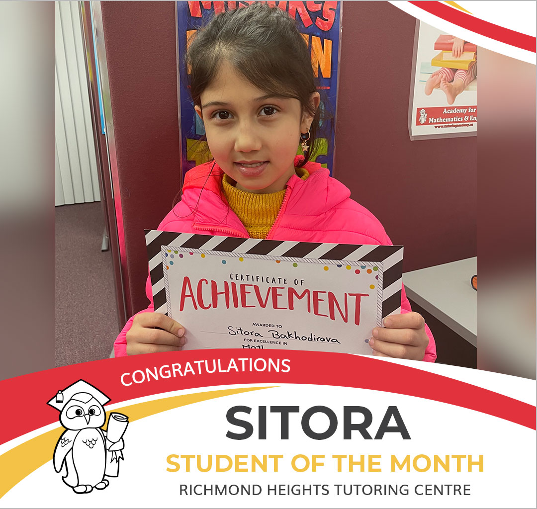 March 2022 Student of the Month - Sitora
