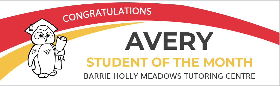 April 2022 Student of the Month - Avery