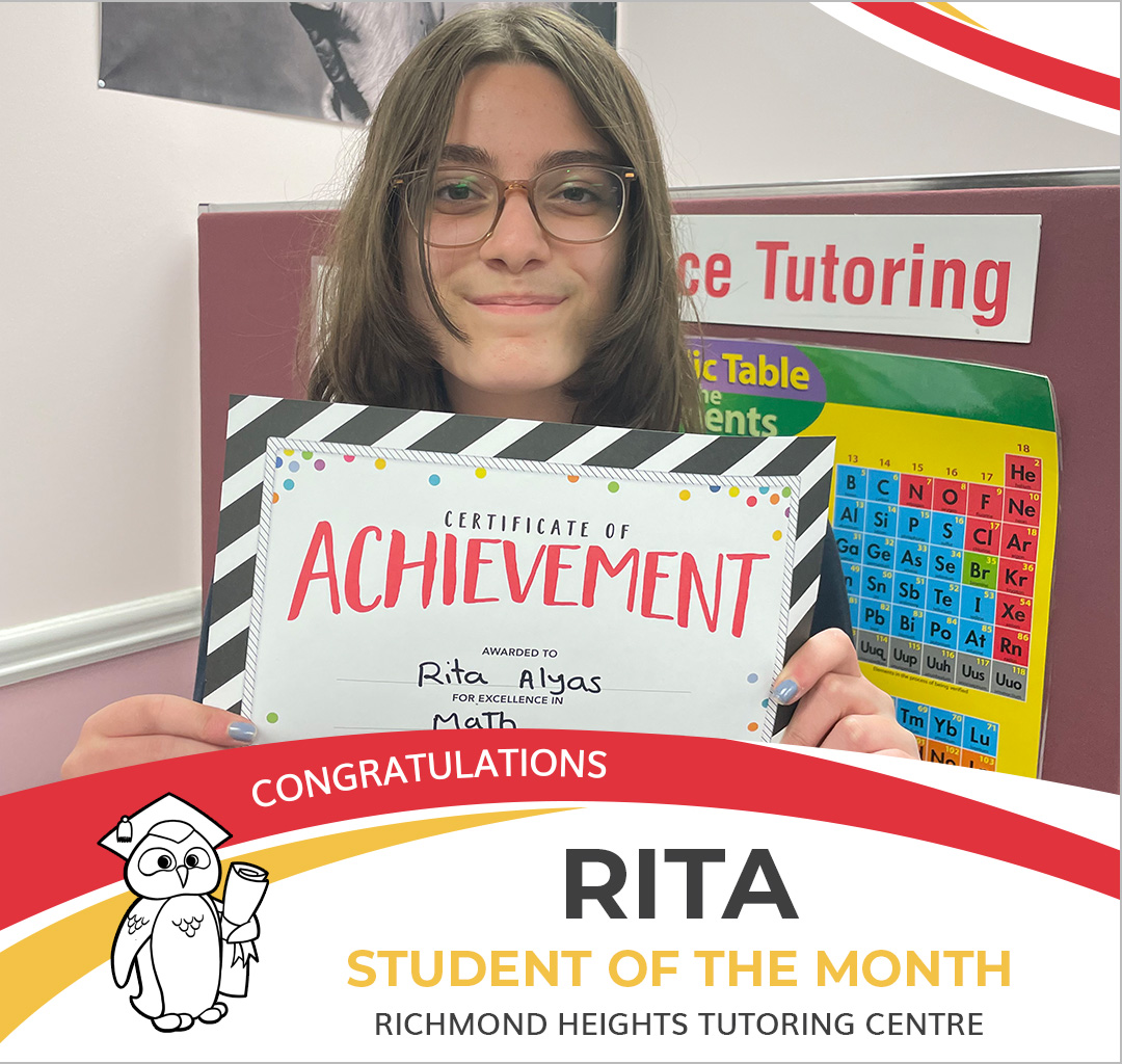May 2022 Student of the Month - Rita