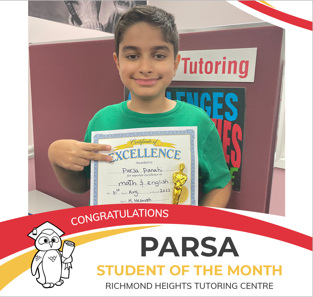 July 2022 Student of the Month - Parsa