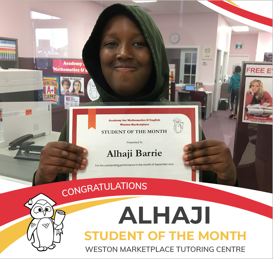 September 2022 Student of the Month - Alhaji