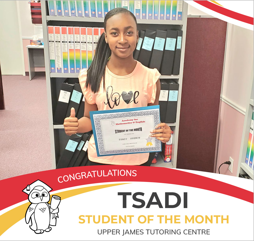 September 2022 Student of the Month - Tsadi