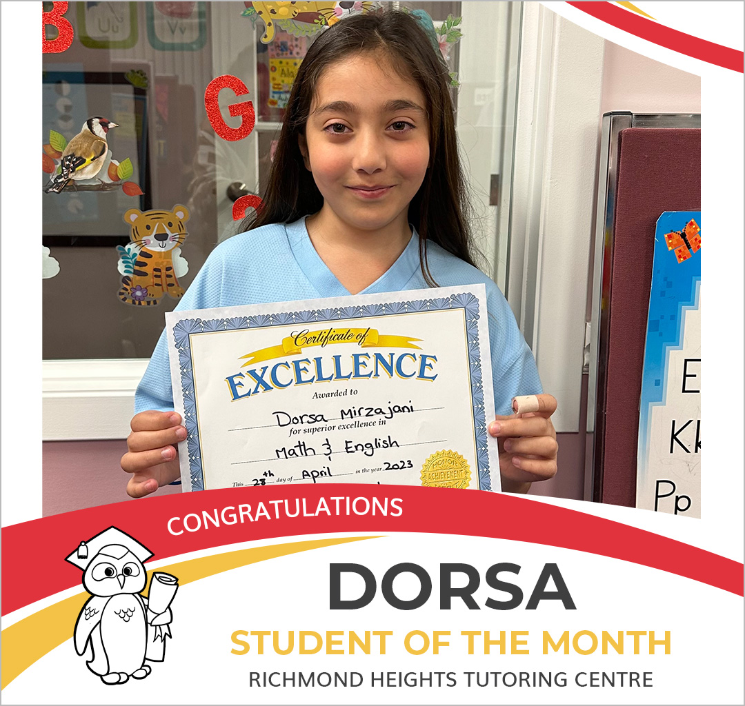 April 2023 Student of the Month - Dorsa