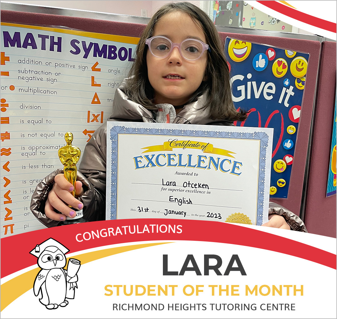 January 2023 Student of the Month - Lara