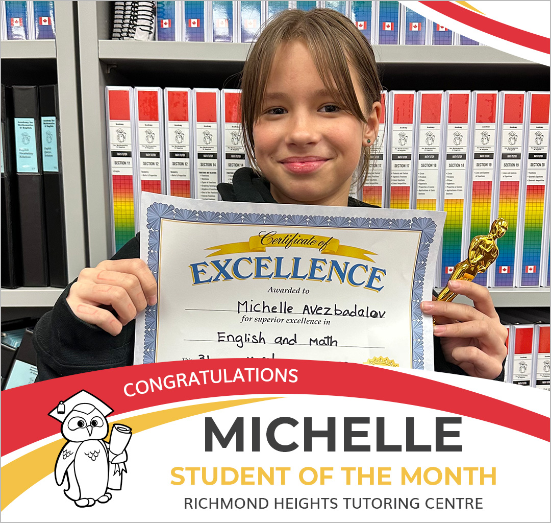 March 2023 Student of the Month - Michelle