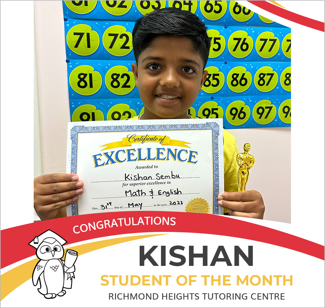May 2023 Student of the Month - Kishan