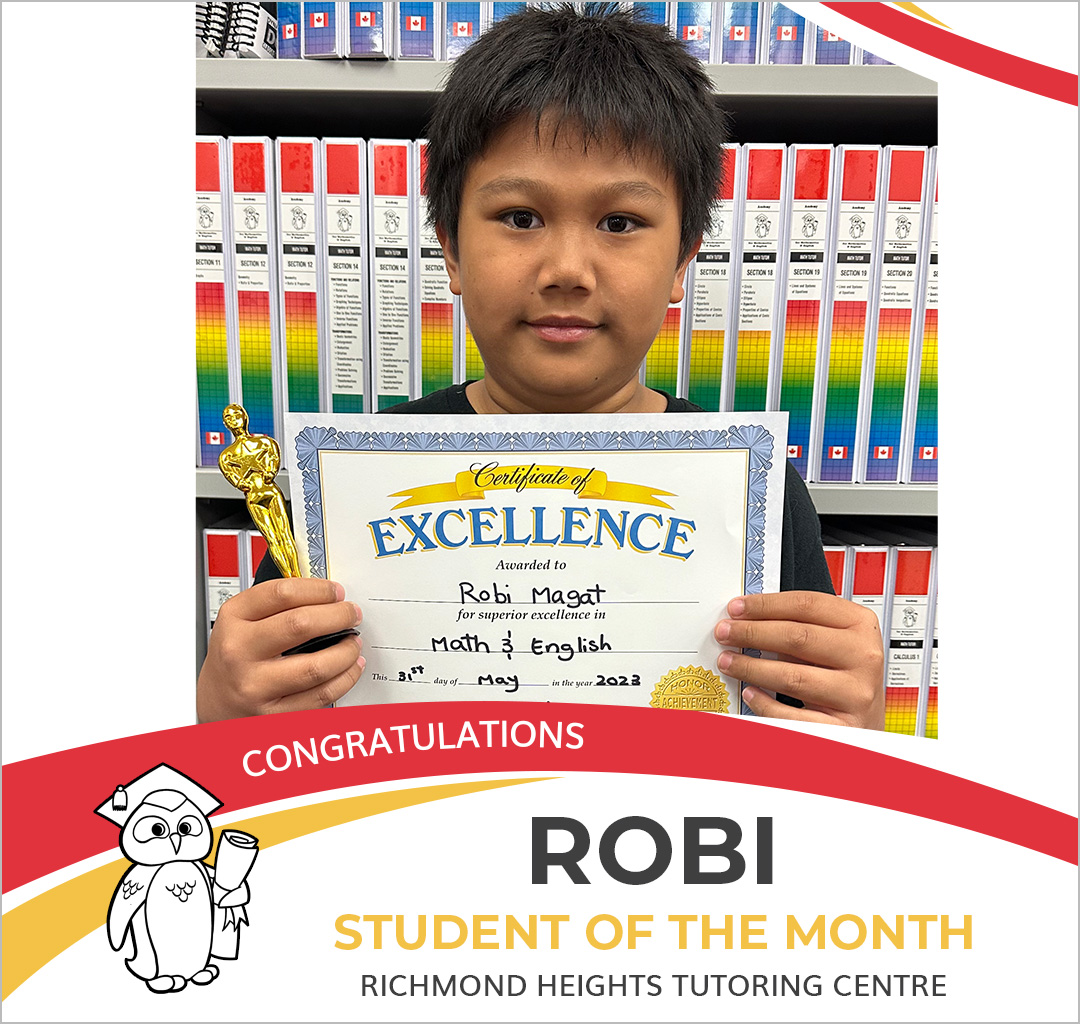 May 2023 Student of the Month - Robi