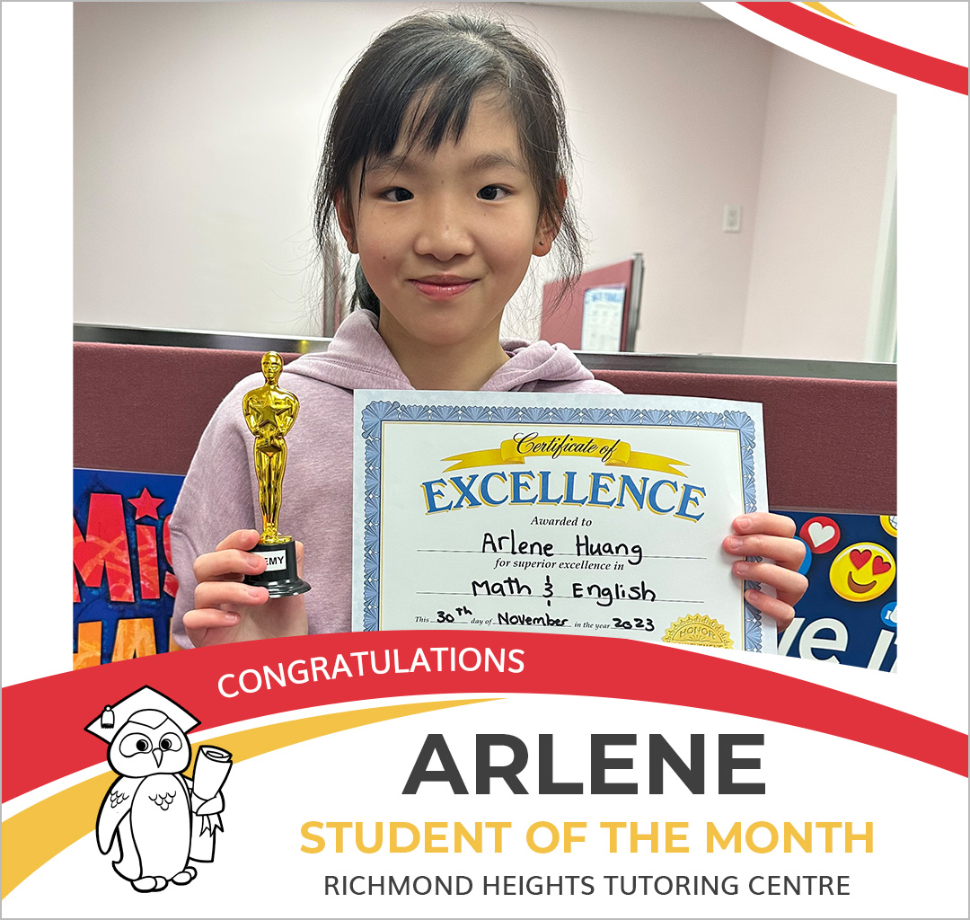 November 2023 Student of the Month - Arlene