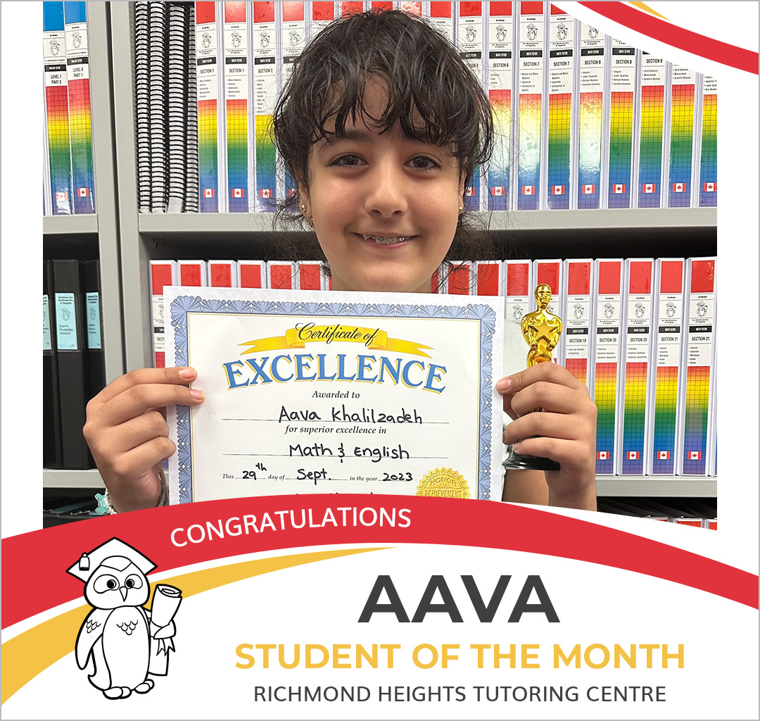 September 2023 Student of the Month - Aava