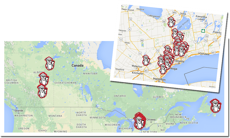 Locations Across Canada